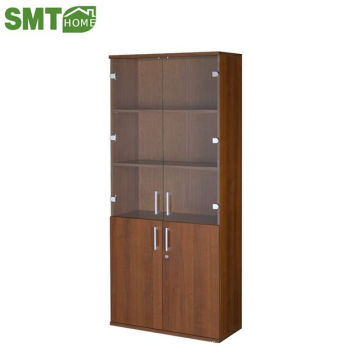 Big bookcase wood with 2 door hot sale with cheap price